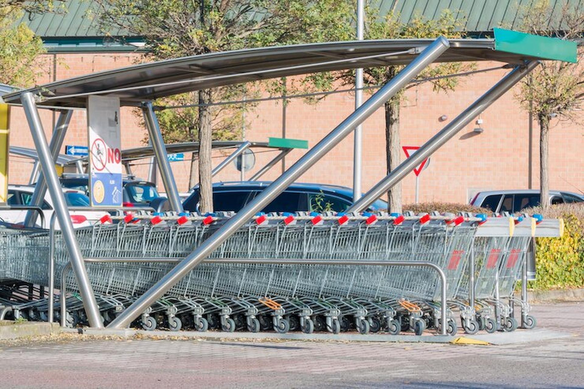 Supermarket trolley shelters